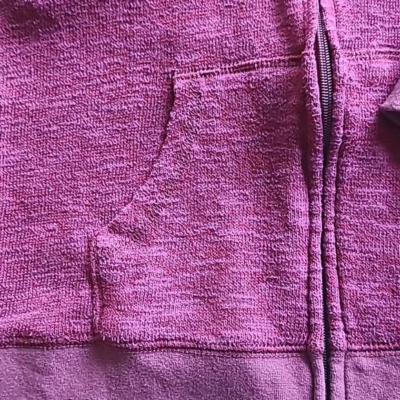 VANS Womens Medium Zip Down Thermal Jacket Hoodie Maroon Red MEDIUM - Picture 5 of 7